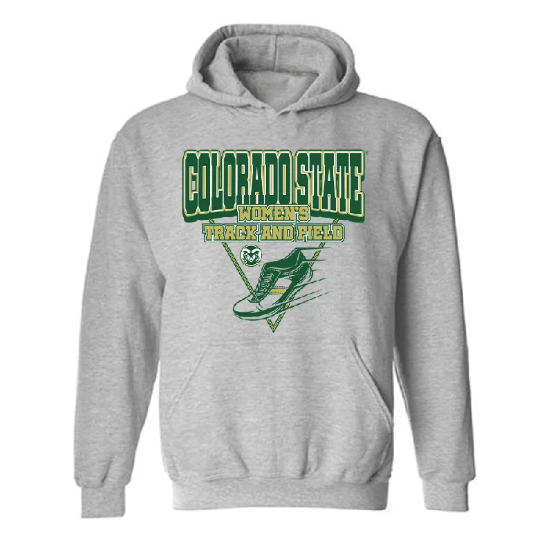 Colorado State - NCAA Women's Track & Field (Outdoor) : Klaire Kovatch Hooded Sweatshirt Hoodie with Hem Detail Decorative Unique Colorado State - NCAA Women's Track & Field (Outdoor) : Klaire Kovatch Hooded Sweatshirt Hoodie with Hem Detail Decorative Unique