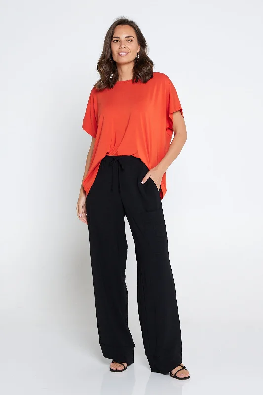 Caribbean Pants - Black Chic Capri Pants