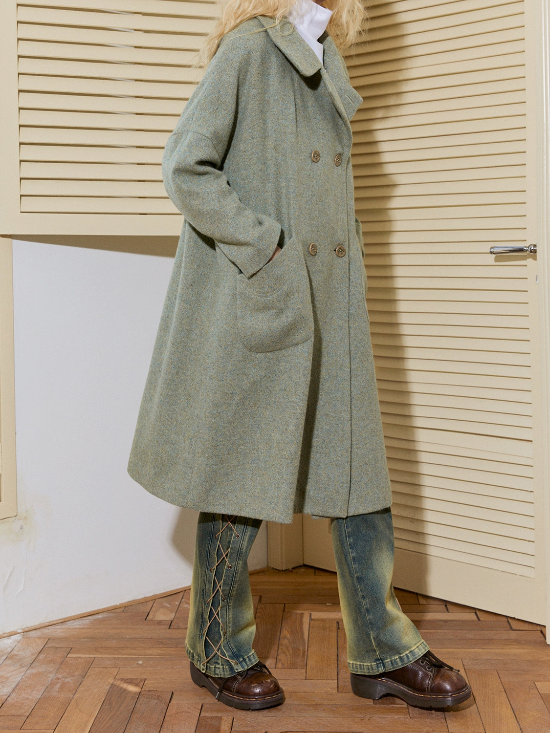 Retro simple containing wool tweed jacket【s0000004339】 Faux Fur Jacket Real Fur Jacket Shearling Jacket