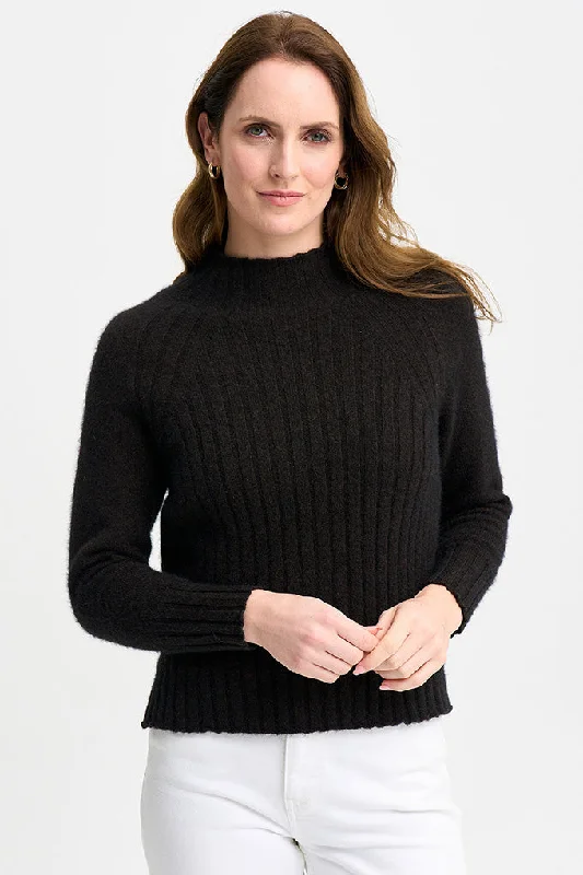 Emilia Sweater Houndstooth Herringbone Solid