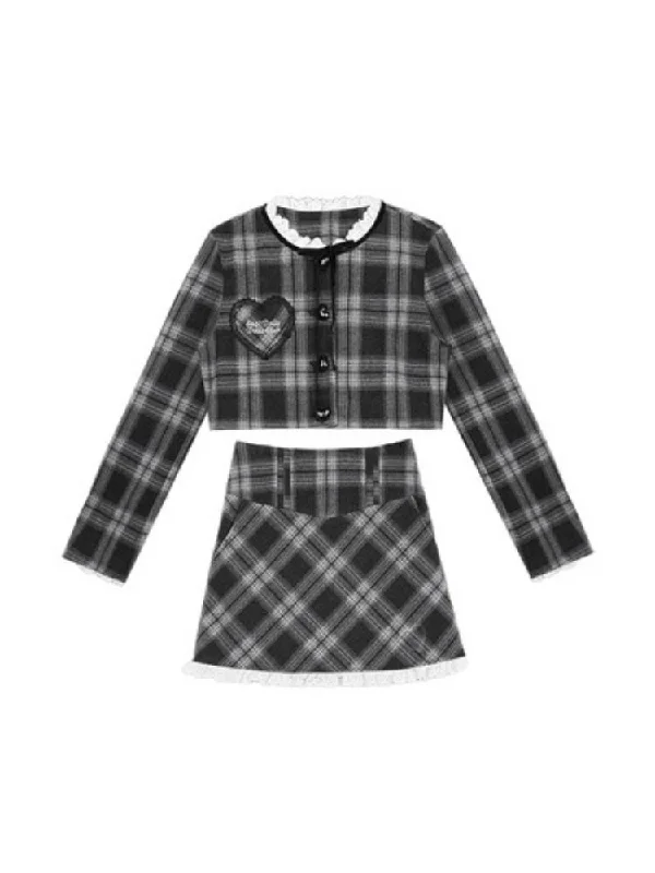 Black:Jacket + Skirt