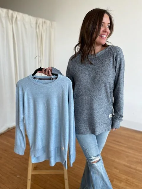 Yarn Dyed Sweater Tailored Straight A-Line