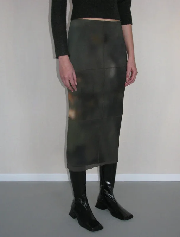 Turtle knit skirt chiffon skirt airy