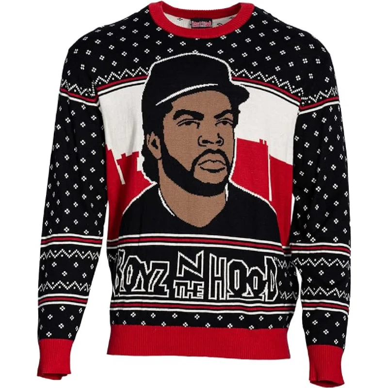 Boyz n the Hood "Doughboy" Ugly Christmas Sweater Solid Print Embellished
