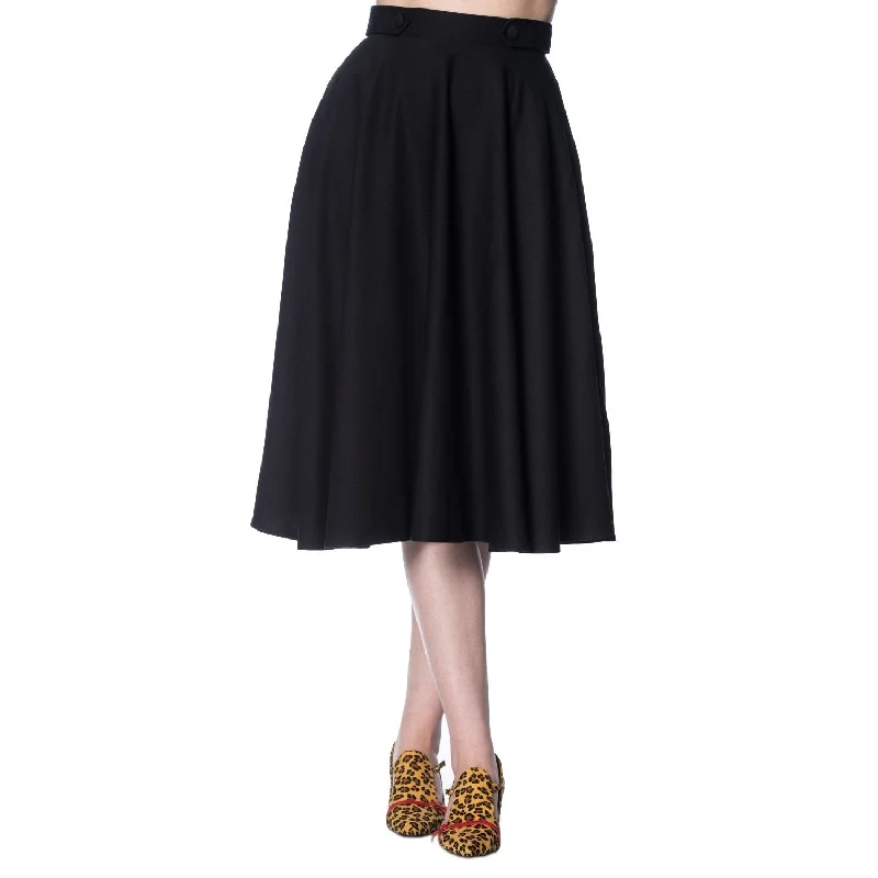 Banned Apparel Di Di Swing Skirt Black cashmere skirt soft