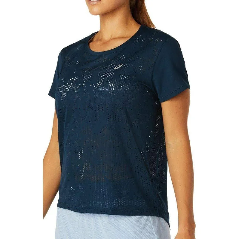 Asics Ventilate Short Sleeve Womens Running Top - Navy