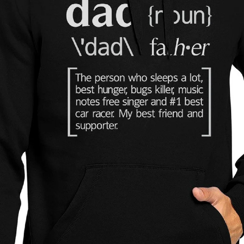 Dad Noun Black Unisex Hoodie Funny Saying Graphic Hoodie For Dad